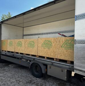 AZS Sauna Lieferung Transport Sauna Bausatz Deutschland