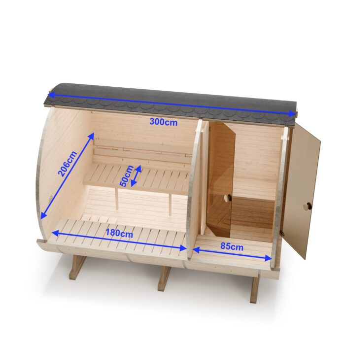 Sudová sauna 300cm Model 3KR - Obrázek 3